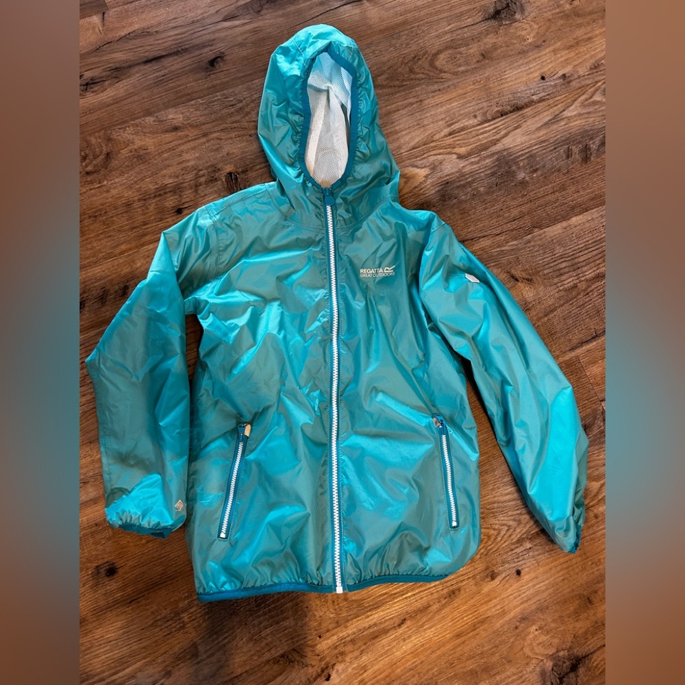 Regatta Great Outdoors Blue Hooded Rain Jacket